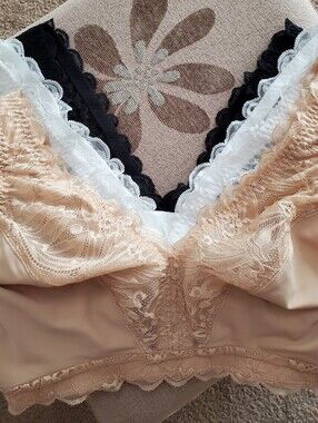 BRAND NEW-Breezies Lace Bralettes - Set Of 3